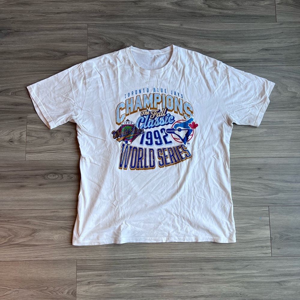 White Toronto Blue Jays 1992 World Series T-Shirt